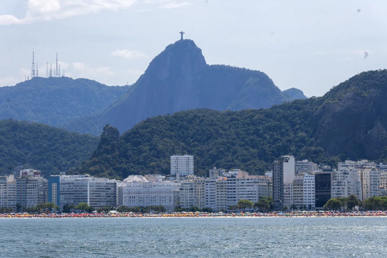 Christ the Redeemer above the Copacabana skyline